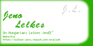 jeno lelkes business card